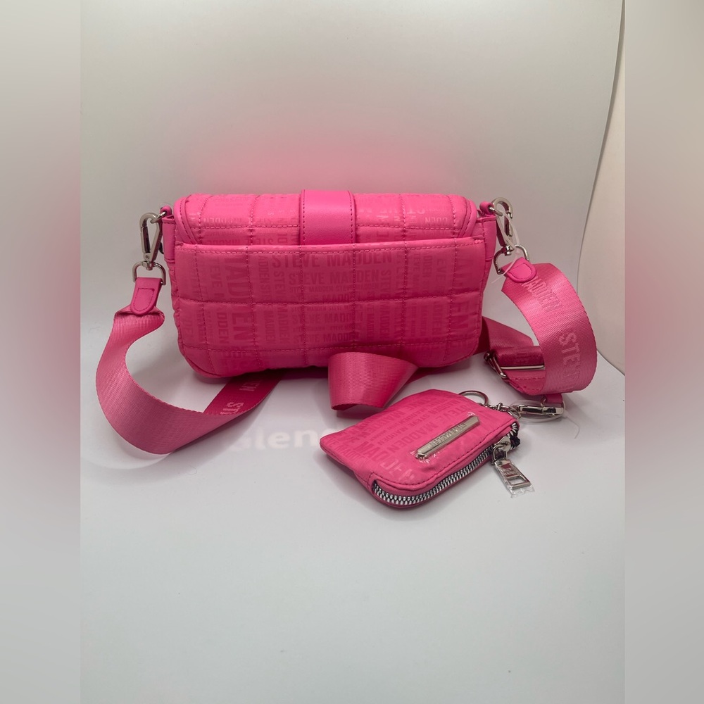 NWT Steve Madden Women’s PINK BPHYRE Quilted Crossbody Bag Set OS - Picture 3 of 13